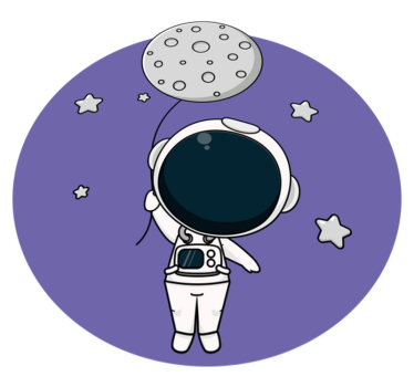 Tapis vinyle autres tapis astronaute avec ballon - TenStickers