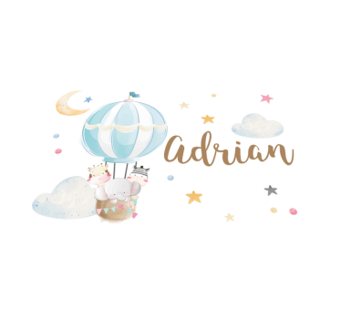 Tapis vinyle autres tapis ballon aérien avec nom - TenStickers