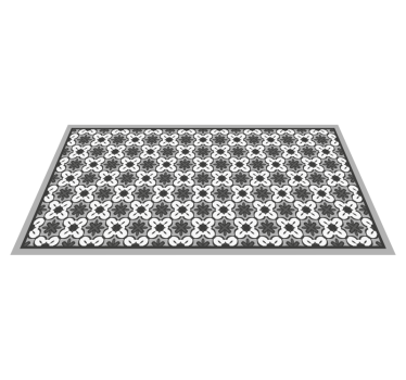 Tapis mosaique vinyle motif floral classique - TenStickers