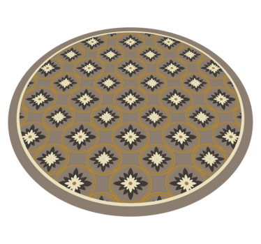 Tapis mosaique vinyle cercle à motifs - TenStickers