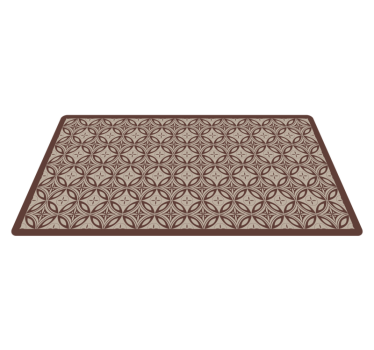 Tapis mosaique vinyle formes à motifs marron - TenStickers