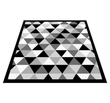 Tapis vinyle salon motif triangulaire gris - TenStickers