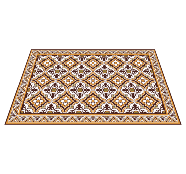 Tapis vinyle carreaux de ciment agencement mosaïque élaboré - TenStickers