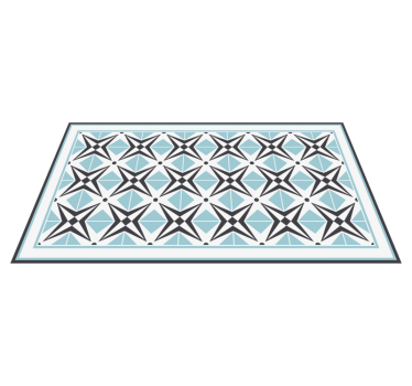 Tapis mosaique vinyle motif étoile bleu - TenStickers