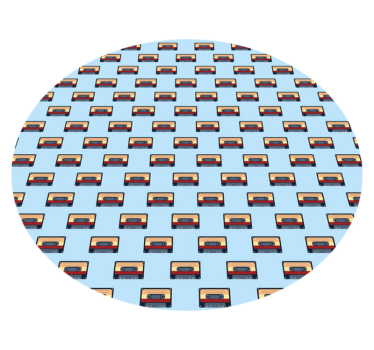 Tapis vinyle vintage concept cassette rétro - TenStickers
