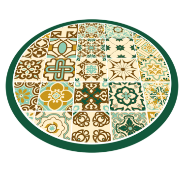 Tapis vinyle carreaux de ciment motifs vintage - TenStickers