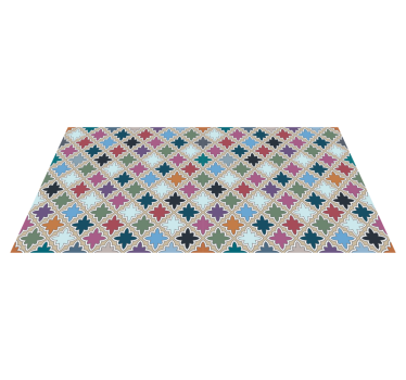 Tapis mosaique vinyle composition florale vivante - TenStickers