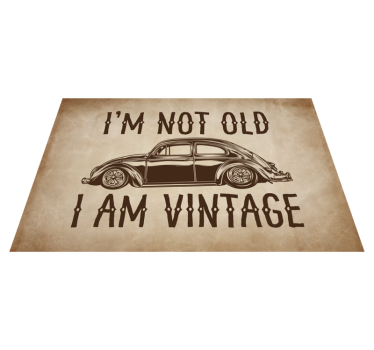 Tapis vinyle vintage je ne suis pas vieux - TenStickers