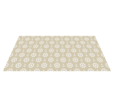 Tapis vinyle salon motif de boussole maritime - TenStickers