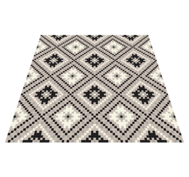 Tapis mosaique vinyle motif monochrome élégant - TenStickers