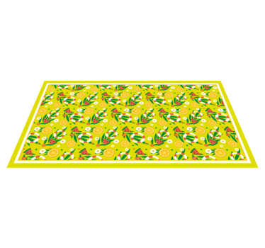 Tapis mosaique vinyle motifs d'agrumes lumineux - TenStickers