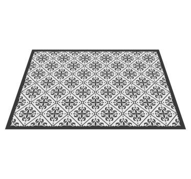 Tapis mosaique vinyle motif unicolore - TenStickers