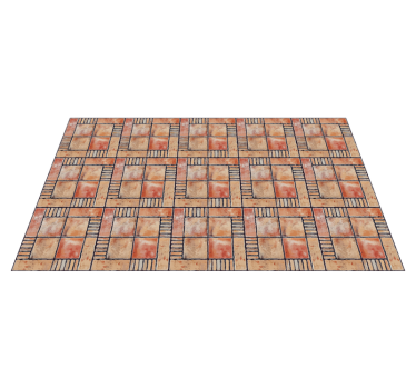 Tapis vinyle carreaux de ciment motifs hachurés - TenStickers