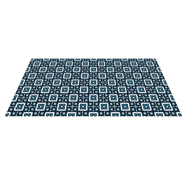 Tapis mosaique vinyle motif de couleur marine - TenStickers
