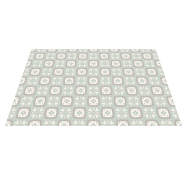Tapis mosaique vinyle disposition des tuiles - TenStickers
