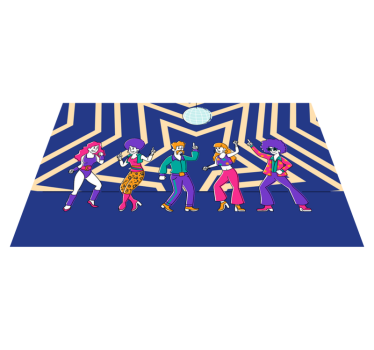 Tapis vinyle autres tapis soirée dansante disco - TenStickers