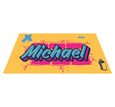 Tapis vinyle autres tapis nom personnalisé de graffiti - TenStickers
