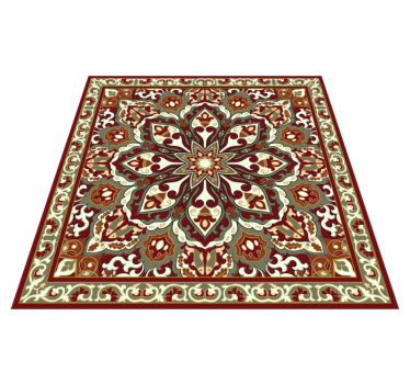 Tapis mosaique vinyle motif floral détaillé - TenStickers