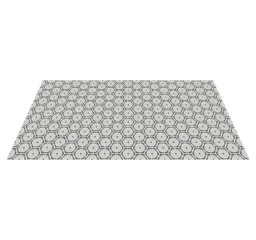 Tapis mosaique vinyle élégant motif d'hexagones gris - TenStickers