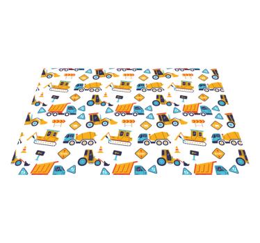 Tapis vinyle route modèle de véhicules de construction - TenStickers