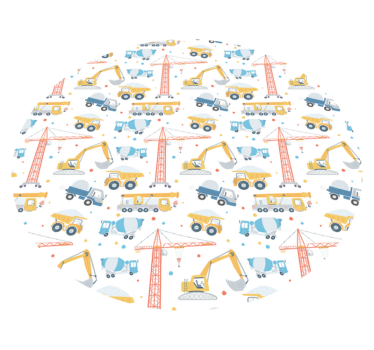 Tapis vinyle pour enfants véhicules de construction - TenStickers