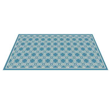 Tapis mosaique vinyle élégante composition bleue - TenStickers