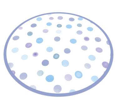 Tapis vinyle autres tapis cercles pointillés vibrants - TenStickers