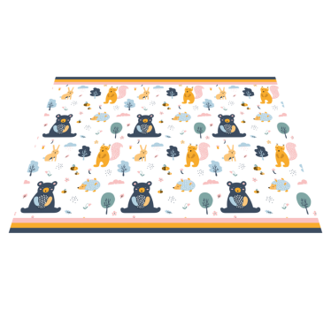 Tapis vinyle pour enfants amis de la forêt scandinave - TenStickers