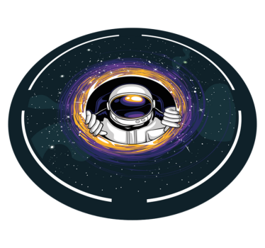 Tapis vinyle jeux voyage de cosmonaute - TenStickers