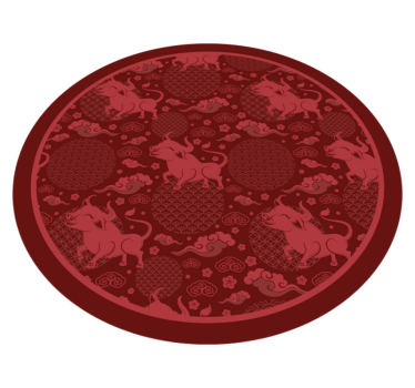 Tapis vinyle salon motif de bœuf ludique - TenStickers