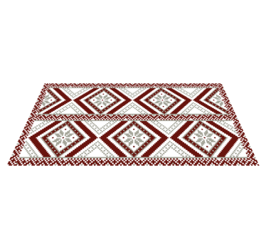 Tapis mosaique vinyle motifs géométriques complexes - TenStickers