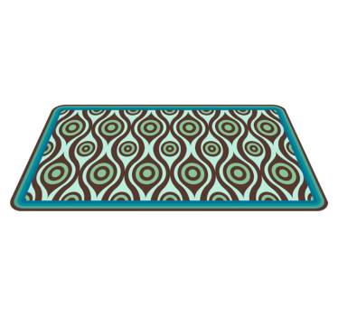 Tapis mosaique vinyle inspiration de motif tourbillonnant - TenStickers