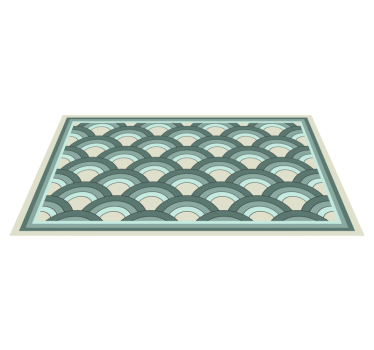 Tapis mosaique vinyle vagues géométriques élégantes - TenStickers
