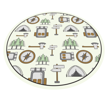 Tapis vinyle route idée d'expédition de camping - TenStickers