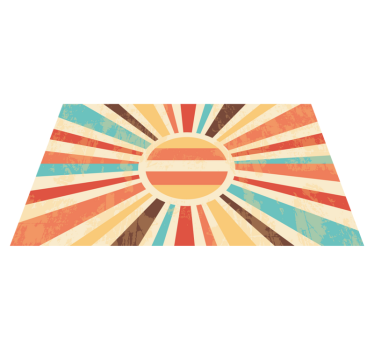 Tapis vinyle vintage Éclat de couleurs au lever du soleil - TenStickers