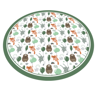 Tapis vinyle pour enfants ballons animaux ludiques - TenStickers