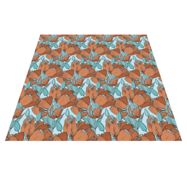 Tapis vinyle autres tapis schéma de fleurs florales - TenStickers