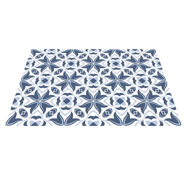 Tapis mosaique vinyle motif gris élégant - TenStickers