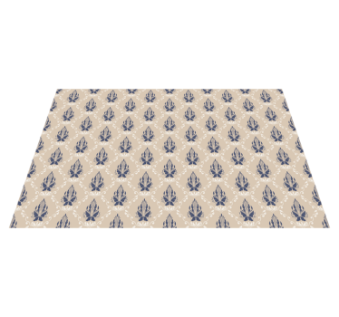 Tapis vinyle salon motifs floraux délicats - TenStickers