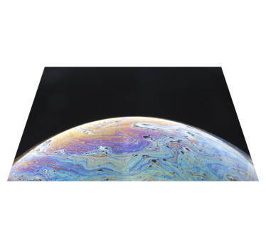 Tapis vinyle salon sphère de couleur cosmique - TenStickers