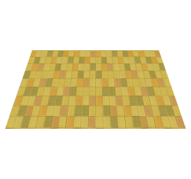 Tapis vinyle carreaux de ciment agencement mosaïque jaune - TenStickers