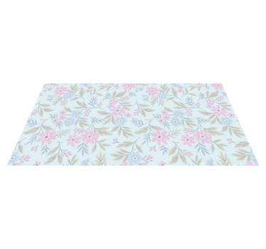 Tapis vinyle fleurs et plantes conception de pastel floral - TenStickers