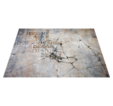 Tapis vinyle pierre typographie en roche craquelée - TenStickers