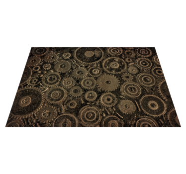 Tapis vinyle texture engrenages industriels - TenStickers