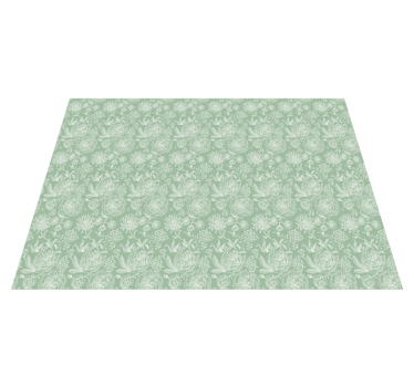 Tapis vinyle fleurs et plantes surface d'élégance florale - TenStickers