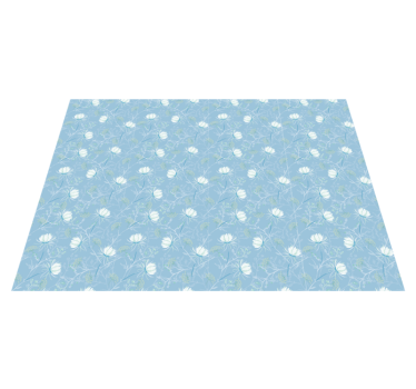 Tapis vinyle fleurs et plantes motif de feuille botanique - TenStickers