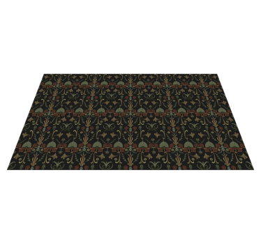 Tapis vinyle vintage motifs botaniques ornés - TenStickers