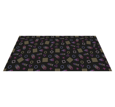 Tapis vinyle vintage formes géométriques rétro - TenStickers