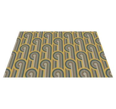 Tapis vinyle vintage élégance à motif géométrique - TenStickers