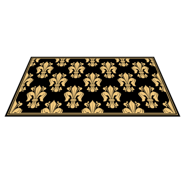 Tapis vinyle salon élégant motif de fleur de lys - TenStickers